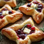 Blätterteigsterne mit Brie und Cranberrys