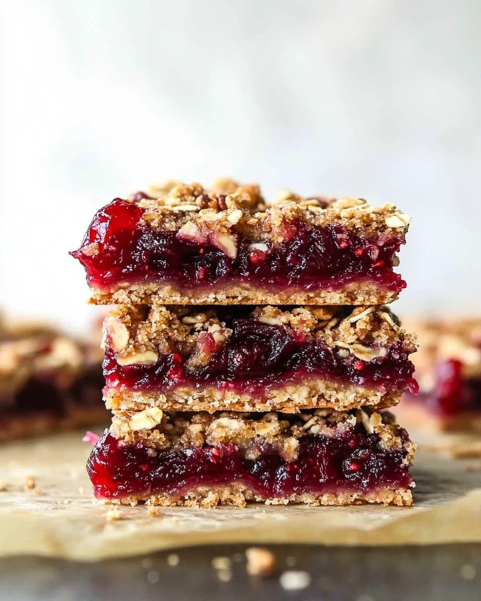 Cranberry Sauce Oat Bars