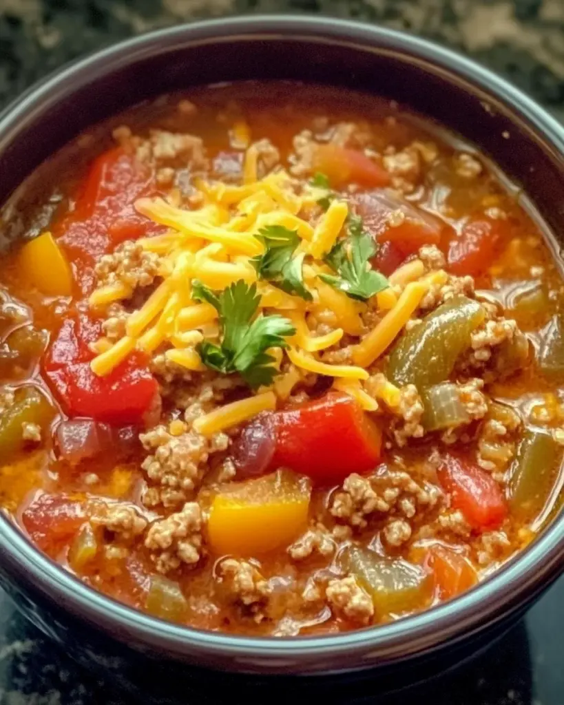 Crock Pot Stuffed Pepper Soup