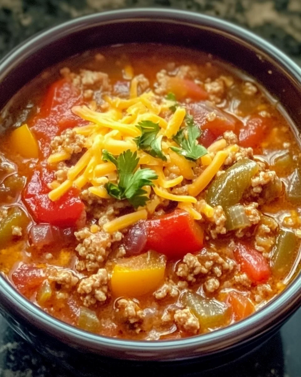 Crock Pot Stuffed Pepper Soup