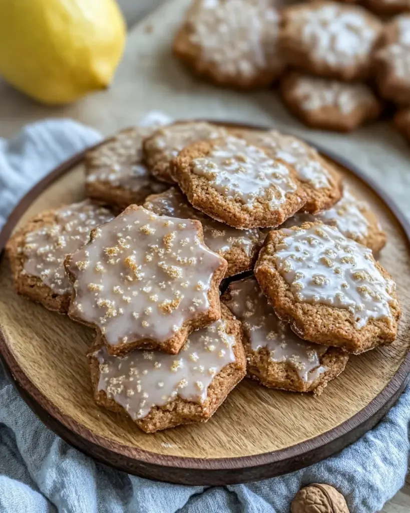 Einfache Marzipan Lebkuchen mit Oblaten