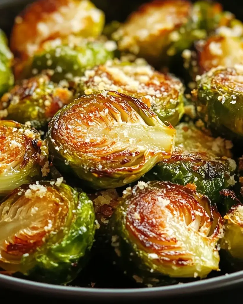 Garlic Parmesan Roasted Brussels Sprouts