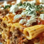 Griechischer Nudel-Auflauf mit Feta und Hackfleisch