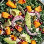 Grünkohl-Salat mit Süßkartoffeln und Tahini
