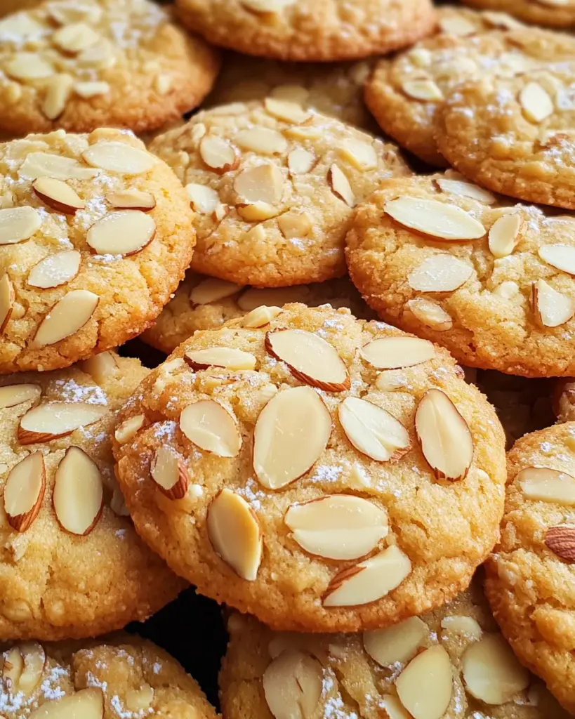 Marzipan-Plätzchen mit Mandelblättchen