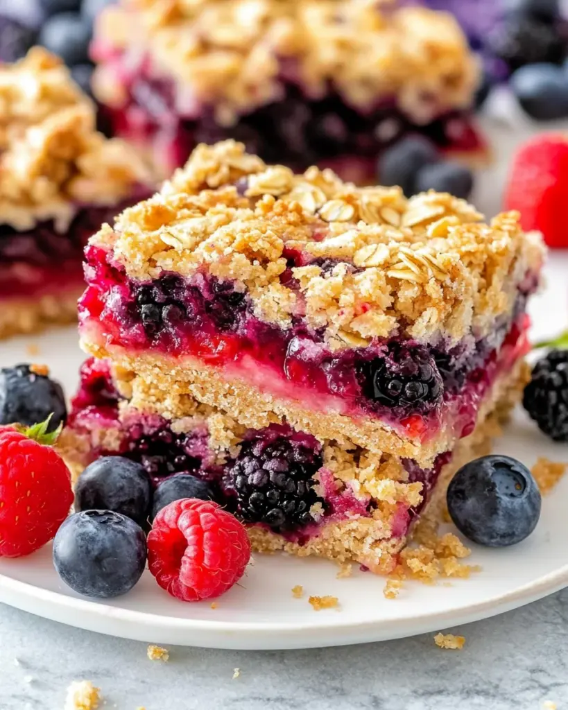 Mixed Berry Crumble Bars
