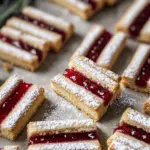 Rezept für zarte Linzer Streifen, einfache & schnelle Plätzchen im Zuckerstangen Look