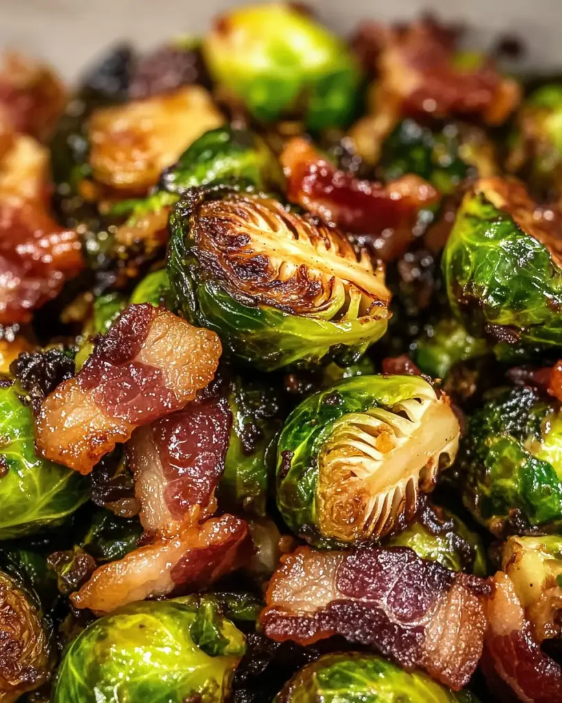 Roasted Brussels Sprouts Bacon Balsamic