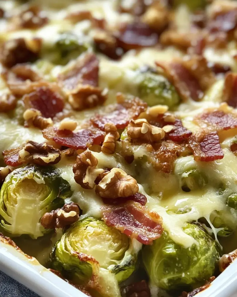 Rosenkohl-Bacon-Auflauf