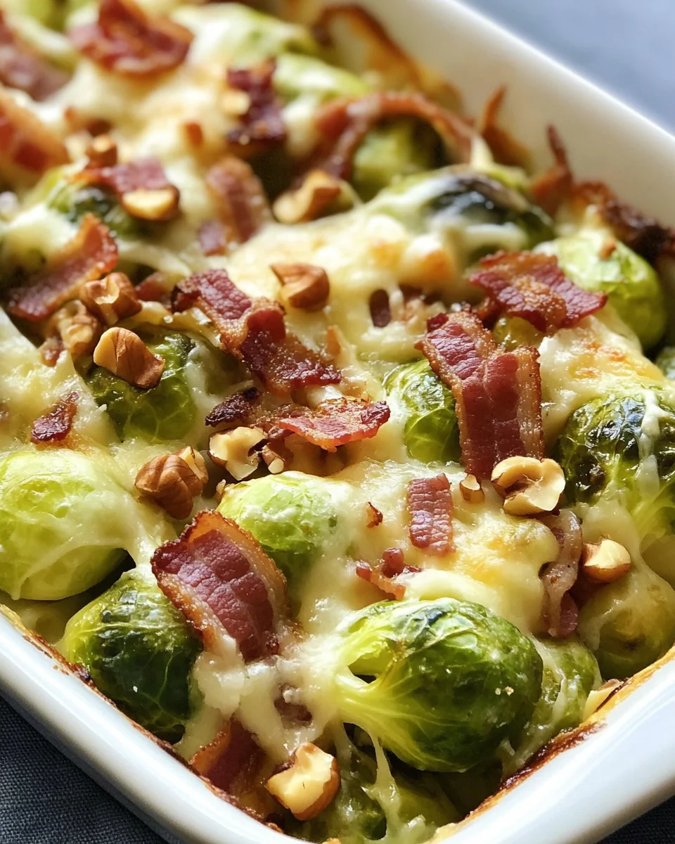 Rosenkohl-Bacon-Auflauf