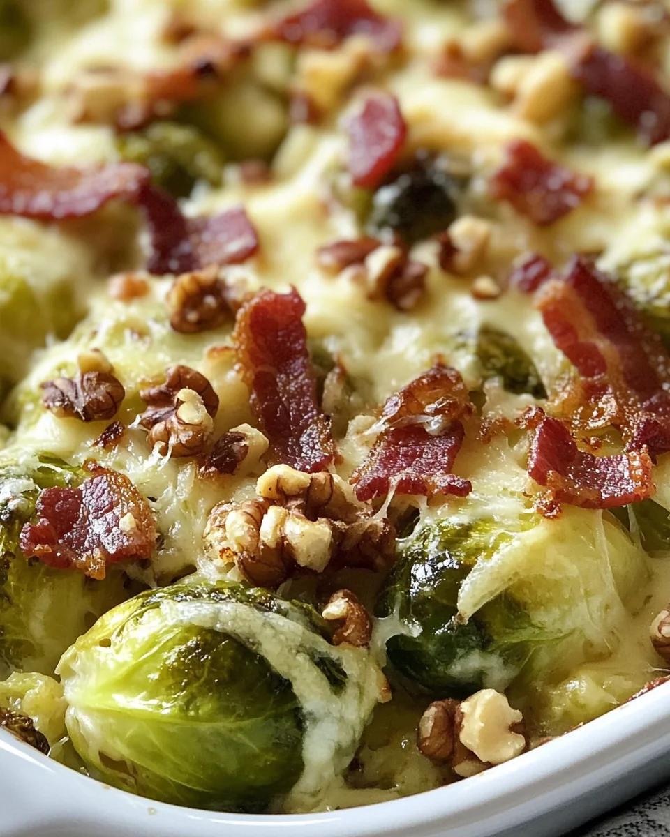 Rosenkohl-Bacon-Auflauf