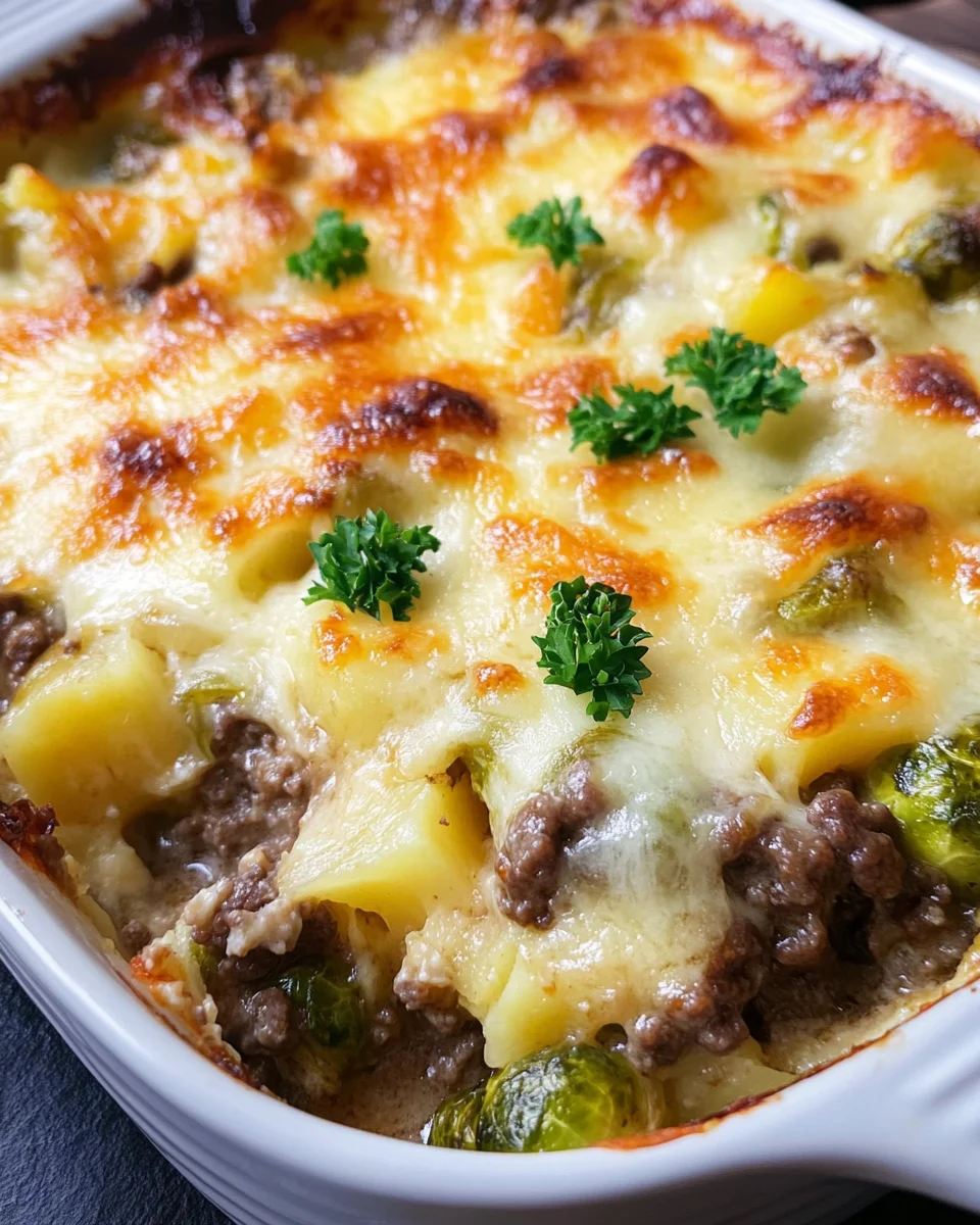 Rosenkohl-Hackfleisch-Auflauf