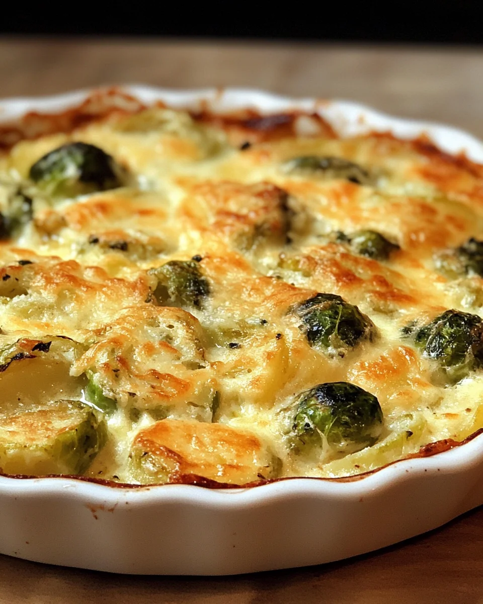 Rosenkohl-Kartoffel-Gratin