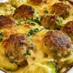 Rosenkohlgratin mit Hackfleischkugeln von Happiness