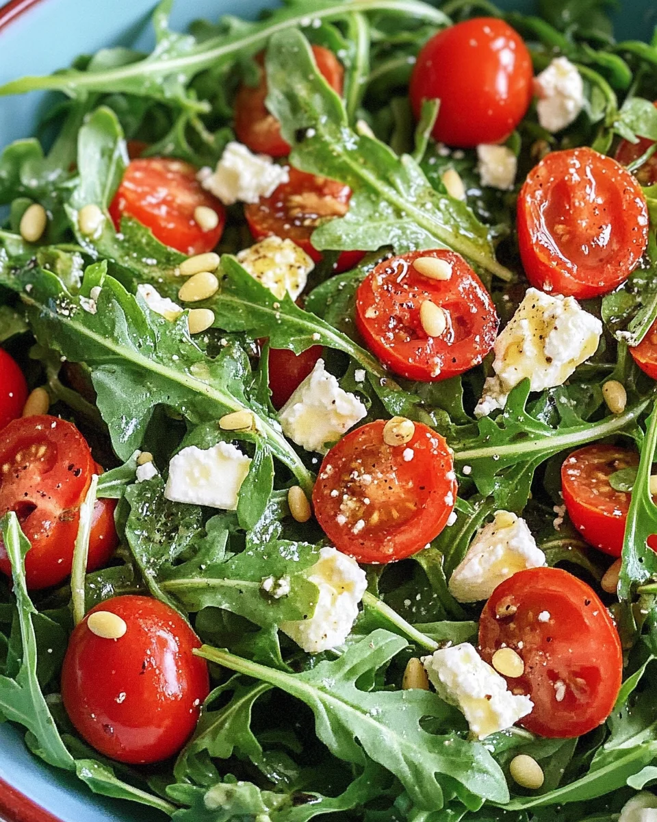 Rucola-Salat mit Feta und Tomaten
