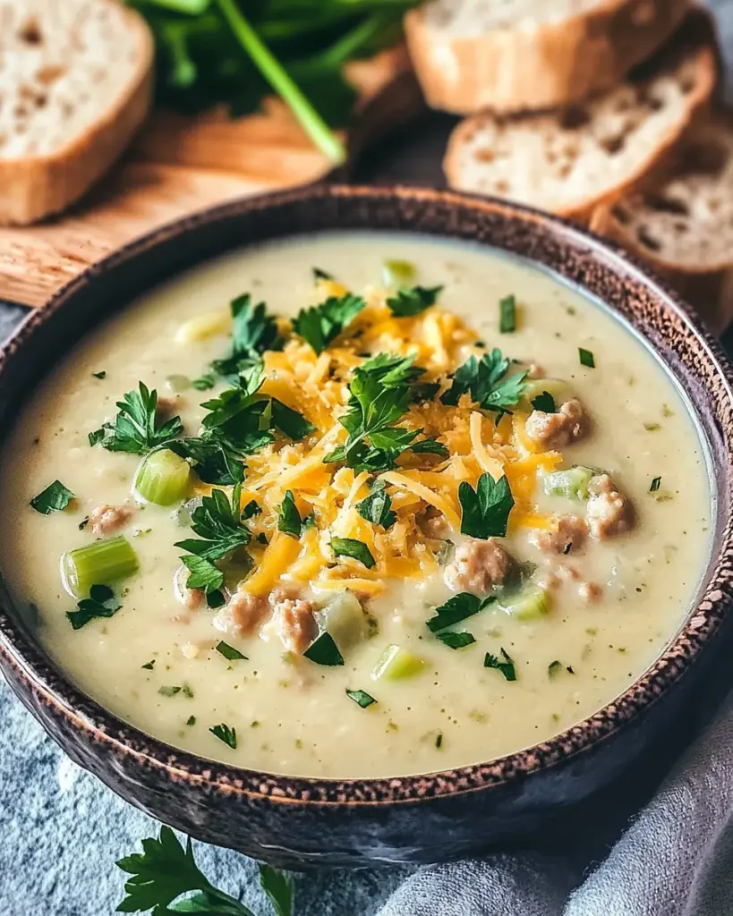 Vegane Käse-Lauch-Suppe