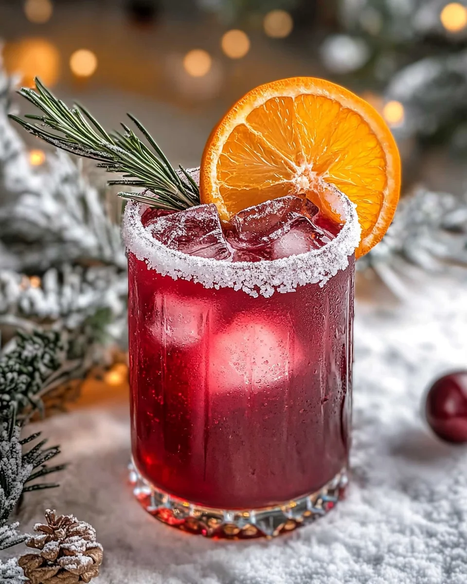 Vodka Cranberry Rosemary Cocktail