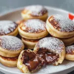 Einfaches Rezept für mit Nutella gefüllte Mini-Pfannkuchenbomben