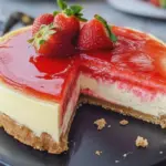 Erdbeer Cheesecake mit Keksboden