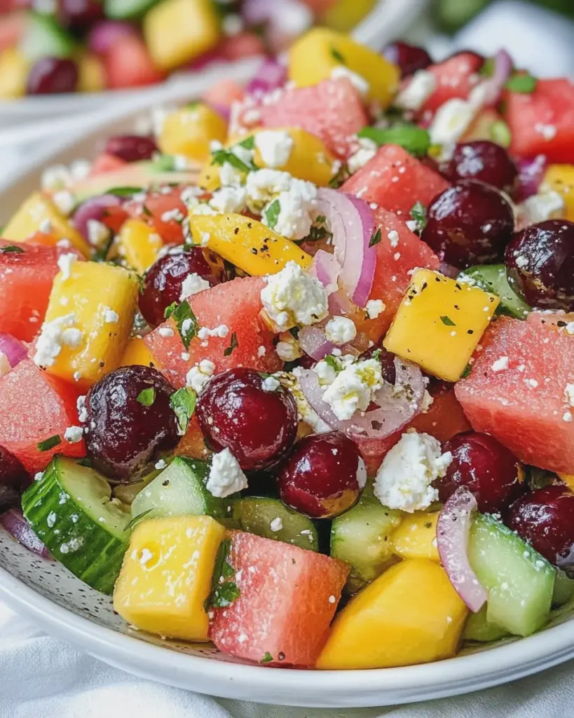 Erfrischender Wassermelonen Salat
