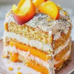 Fruchtige Pfirsichtorte mit Mohn