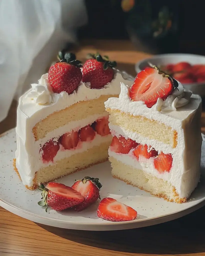 Japanischer Erdbeerkuchen