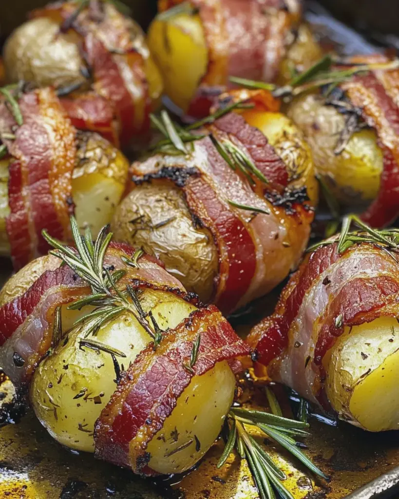 Kartoffeln im Speck-Rosmarin-Mantel