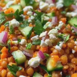 Orientalischer Rote Linsensalat mit Feta einfach genießen!