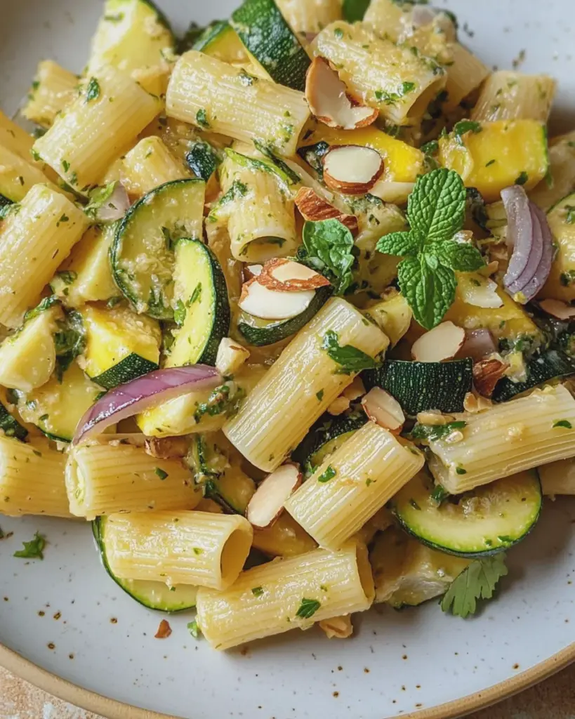 Sommerlicher Nudelsalat mit Zucchini
