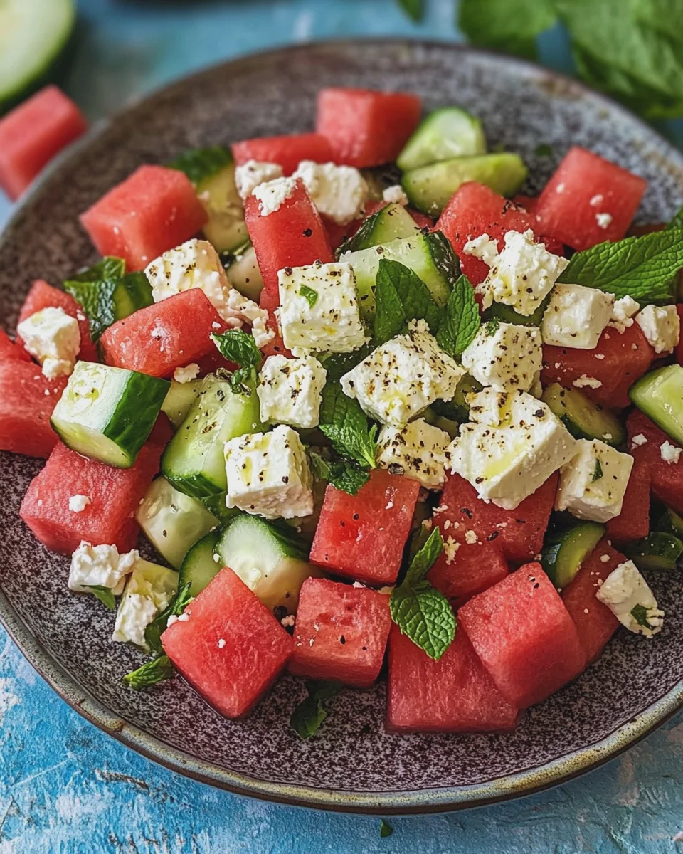 Wassermelonen-Feta-Salat