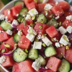 Wassermelonen-Gurken-Feta-Salat