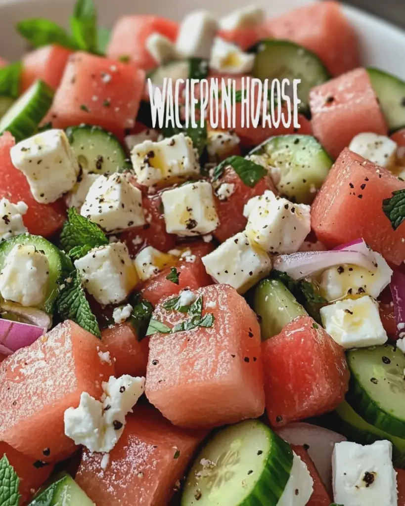 Wassermelonen-Salat mit Feta-Käse