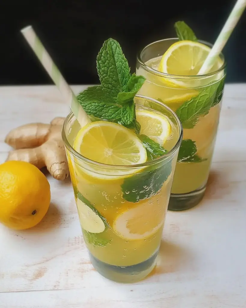 Zitronige Ingwer-Minze-Limonade